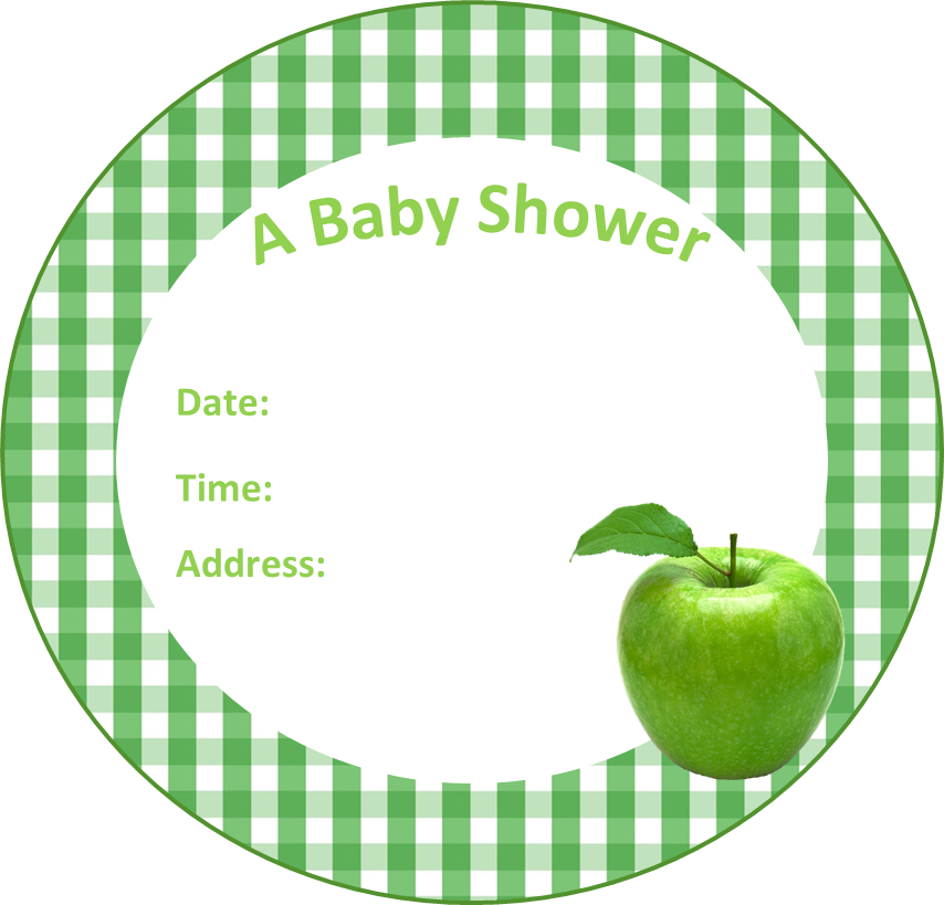 Green Apple Baby Shower Invitation - Combating Student Plagiarism By Lynn D. Lampert (854x819)
