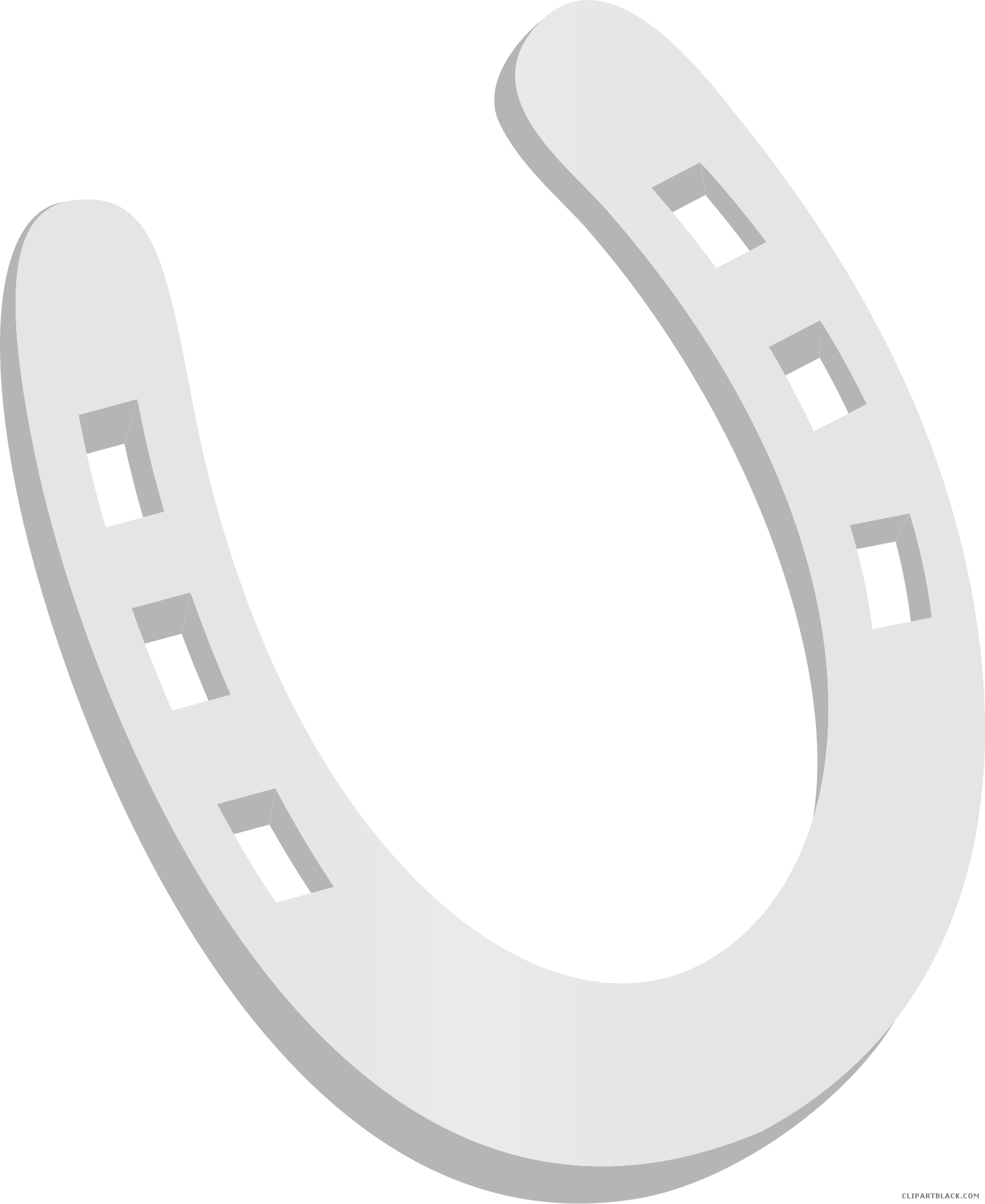 Horseshoe Animal Free Black White Clipart Images Clipartblack - Ferradura De Cavalo Amarela (1583x1934)