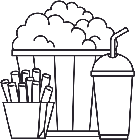 Pop Corn With Soda And French Fries - Pop Corn With Soda And French Fries (550x550)