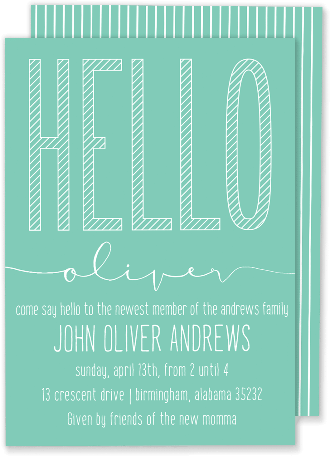 Hello Baby Shower Invitation - Baby Shower (1073x1500)