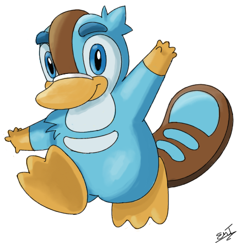 Mblock 44 8 Water Starter Fakemon- Seaddle By Weenmachine - Bird Water Starter Fakemon (500x500)