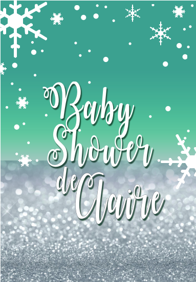 Kit Printable Baby Shower Hiver - Art Print: Rangizzz's Silver Glitter Background, 61x41cm. (800x800)
