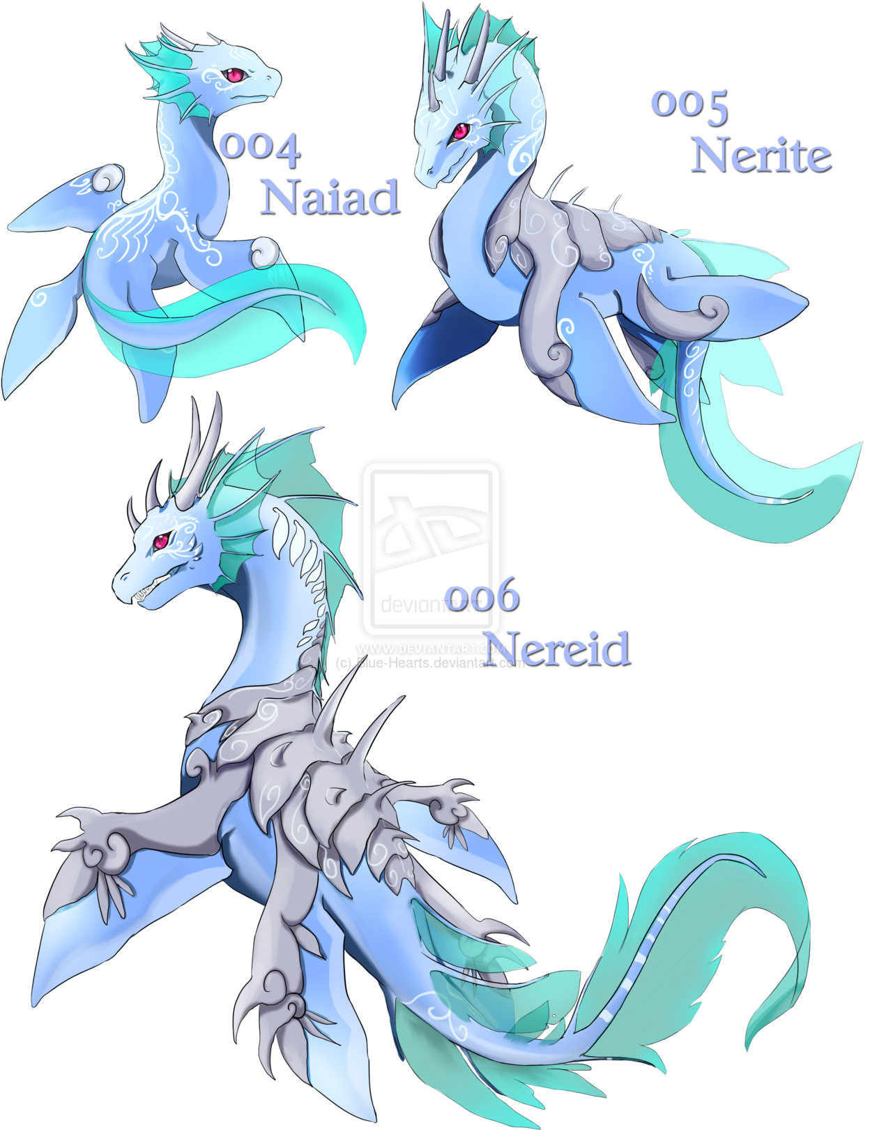 Water Type - Snake Fakemon Blue (1280x1635)