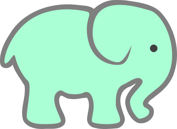 Elephant Drawing For Baby (600x436)
