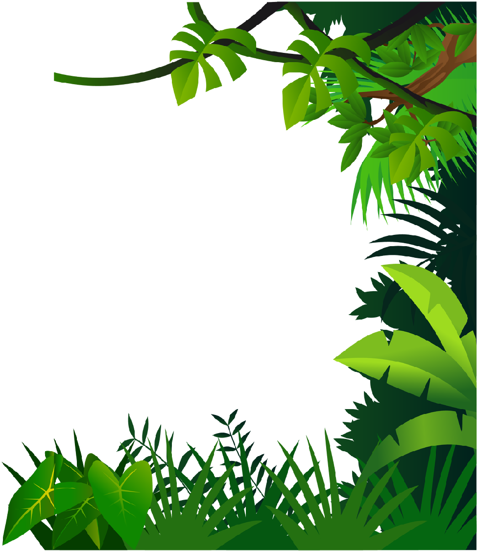 Baby Girl Shower Border Clipart For Kids - Jungle Frame (1024x1171)