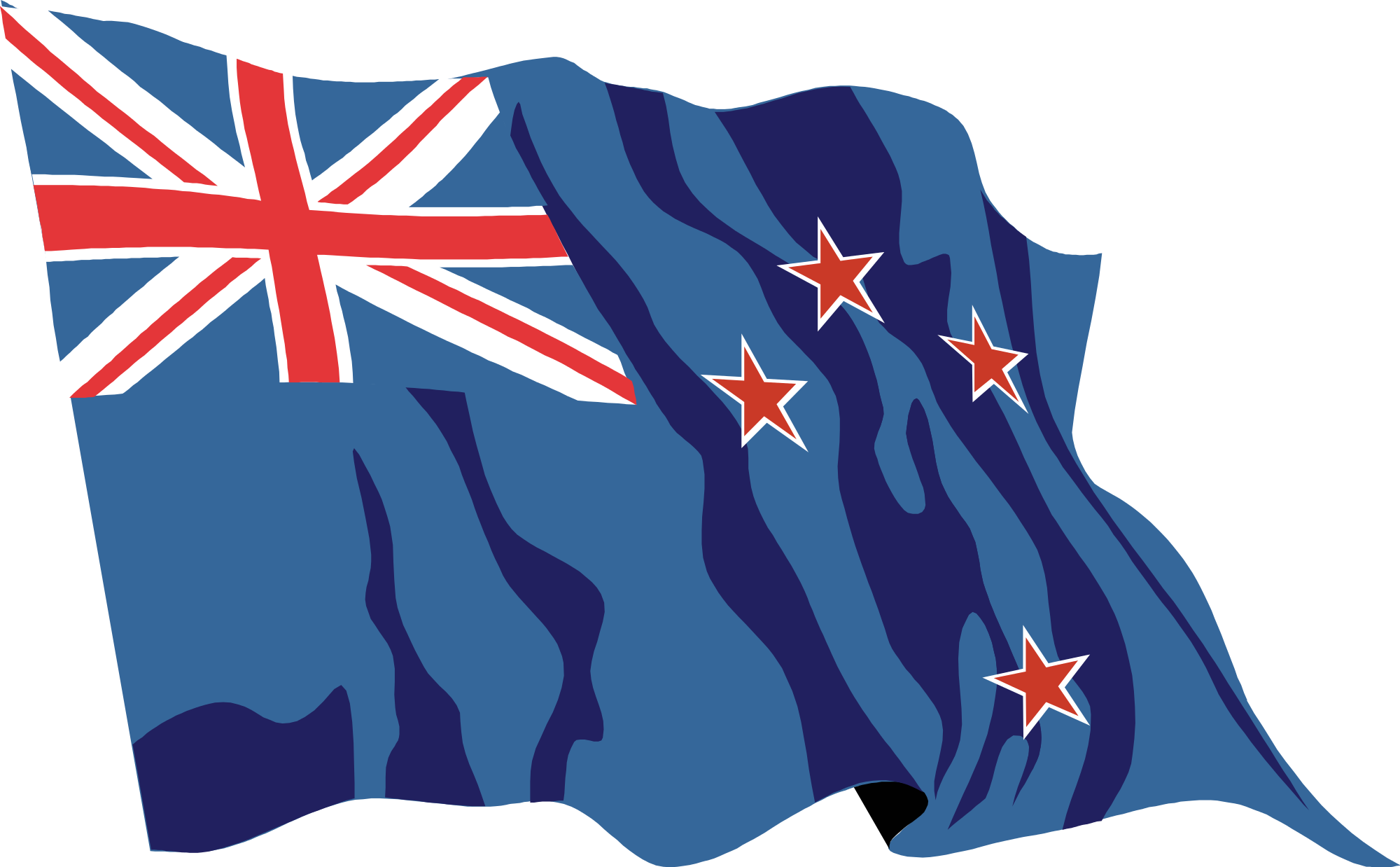 New Zealand Flag Png 9, - New Zealand Flag Png (2372x1468)