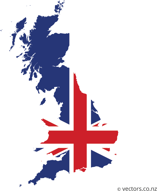 New Zealand United Kingdom Pricing - Great Britain Flag Map (700x700)