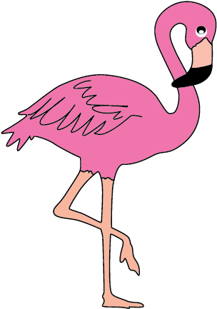 Rose Flamingo Clipart - Flamingo Cartoon (508x508)