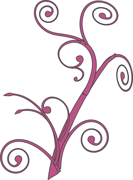 Original Png Clip Art File Rose Branch Swirl Svg Images - Trombone Swirls Throw Blanket (444x598)