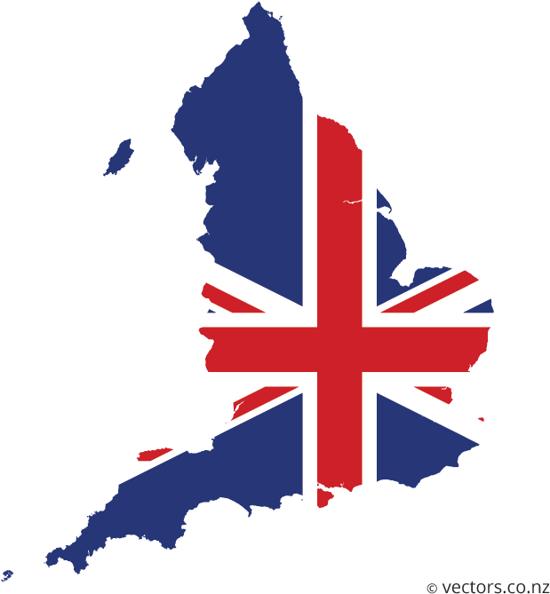 Uk Flag Vector Map Of England - Uk Vector Map Flag (700x700)