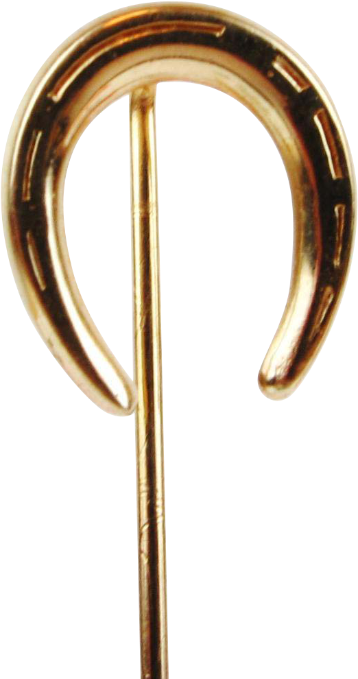 Vintage Lucky Horseshoe Stick Pin 14k Gold From Vintage - Drinking Straw (989x989)