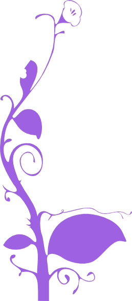 Lavender - Clipart - Elegant Green Floral Design Shower Curtain (258x588)