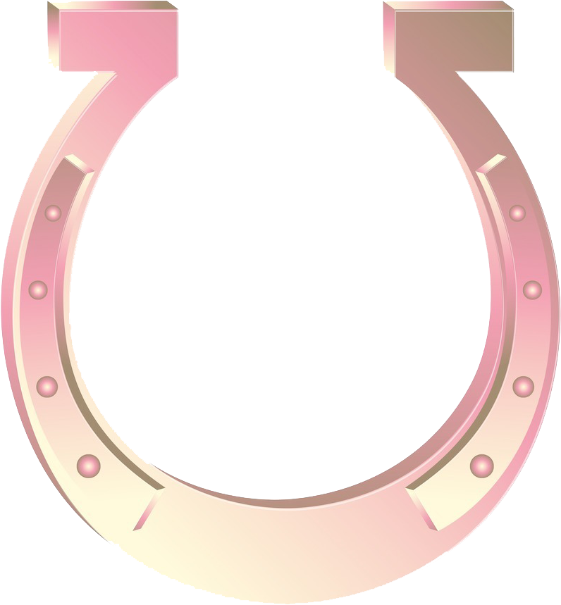 Textured Pink Horseshoe - Textured Pink Horseshoe (1024x951)