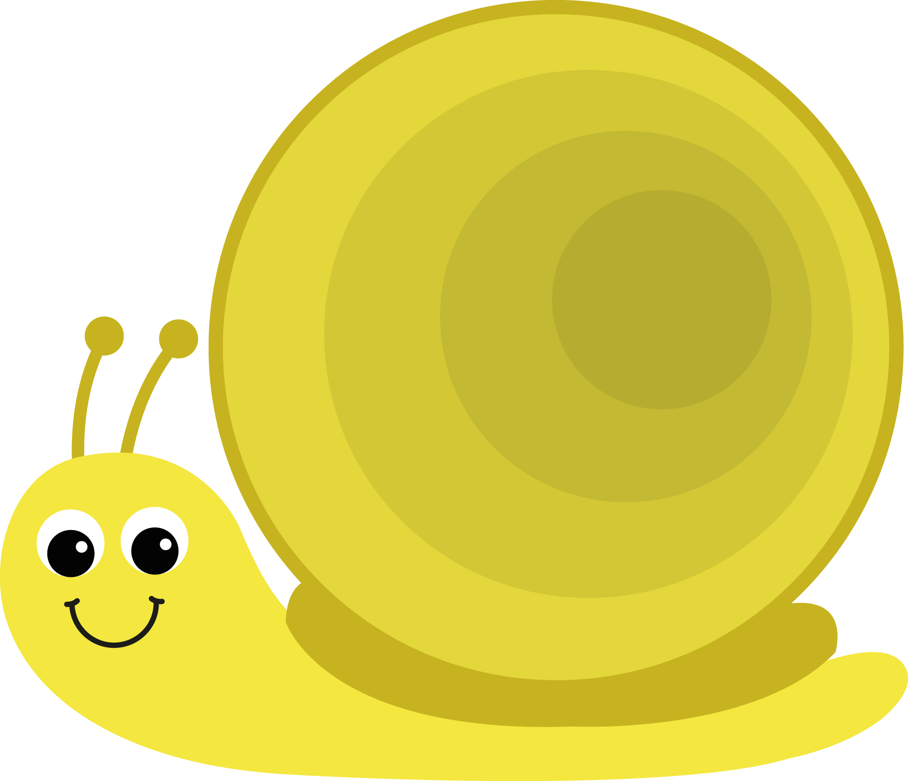 Cute Snail Clipart - Yellow Snail Clipart (1765x1519)