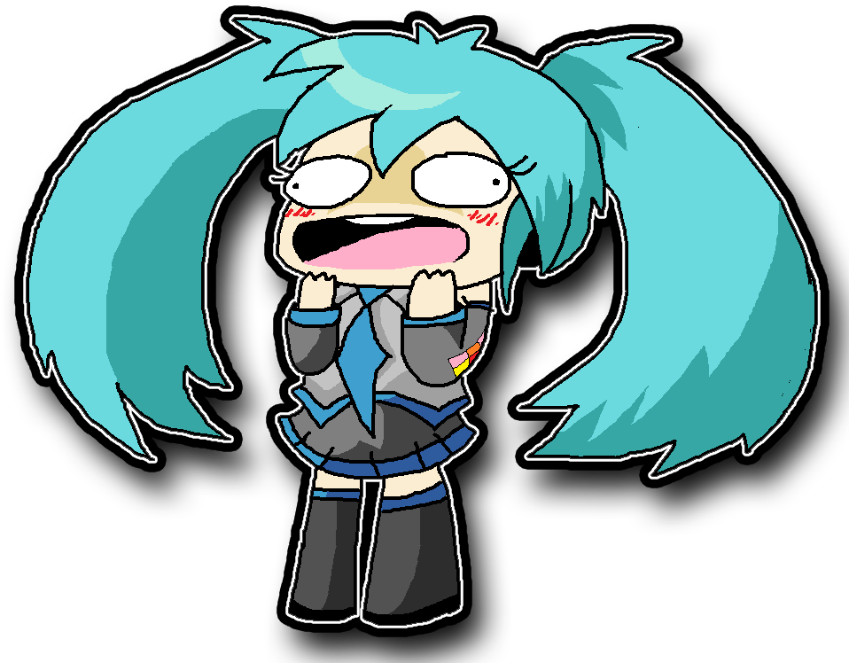 Miku Omg Face By Derp-girl2001 - Omg Face Png Transparent (962x800)