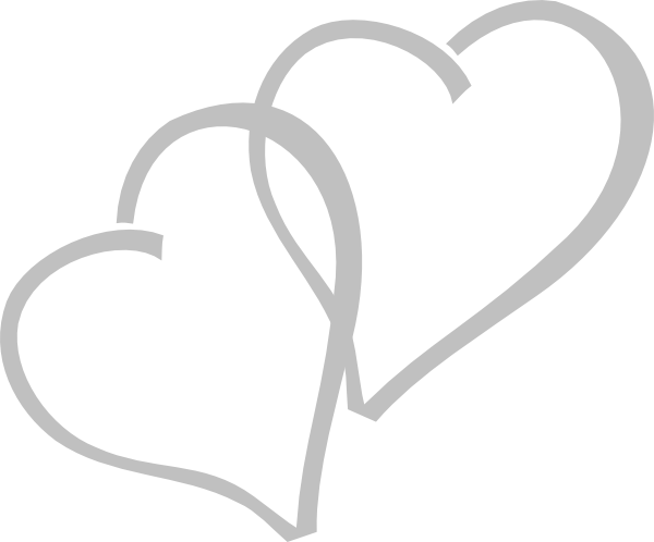 Silver Hearts Clip Art - Grey Heart Clipart (600x498)