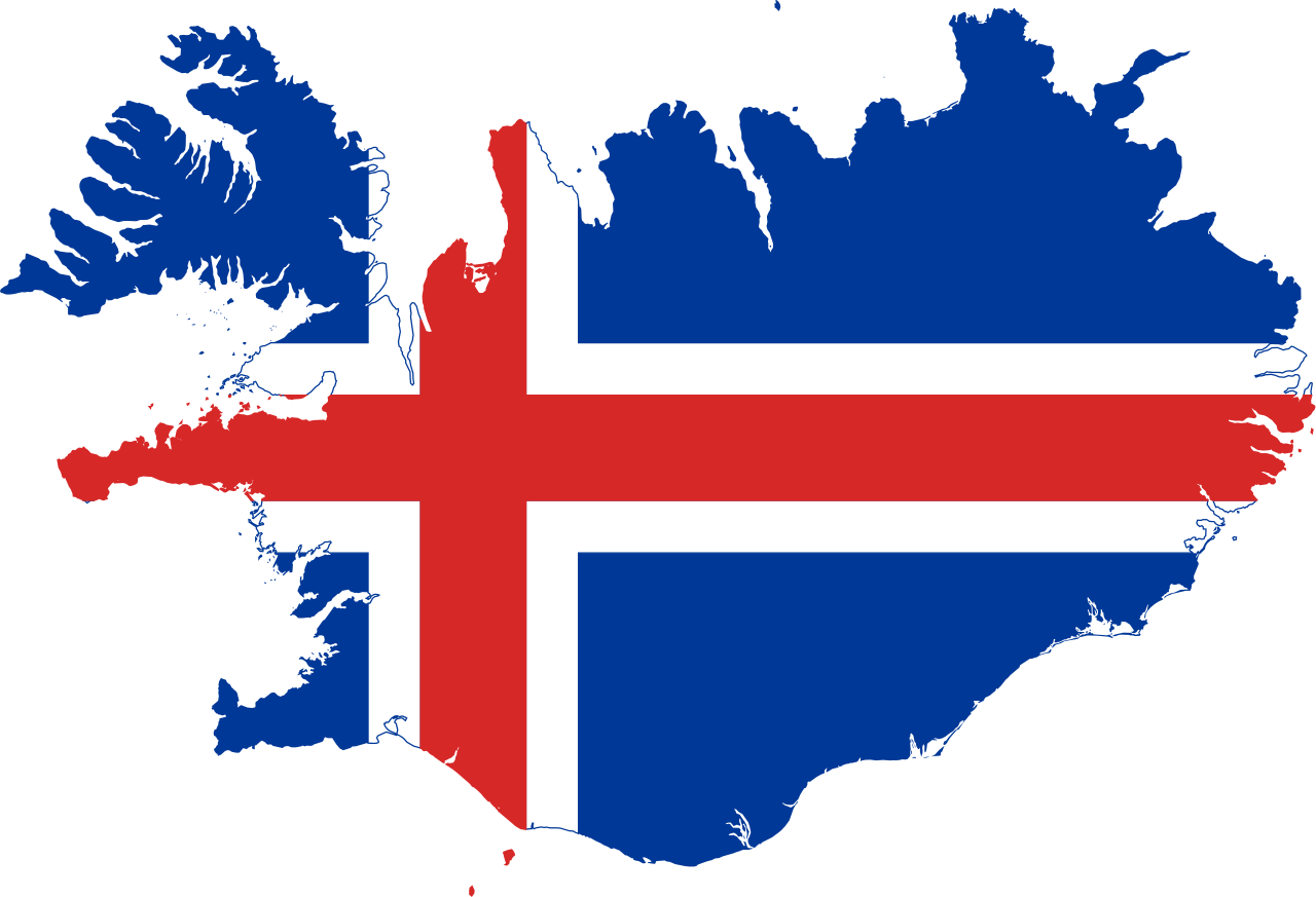 Image Gallery Iceland Flag Map - Iceland Flag And Map (1280x873)