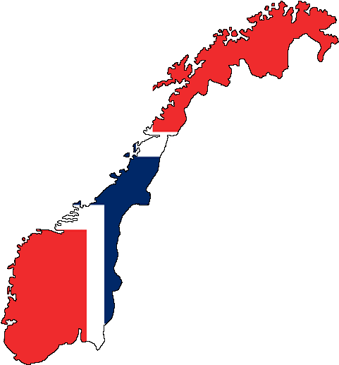 Norway Is An Amazing With A Very Standard Of Life Style - Norway Flagmap (514x550)