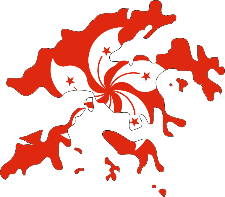 Hong Kong Flag Map (761x668)