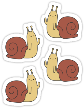 Adventure Time Snail - Sticker (375x360)