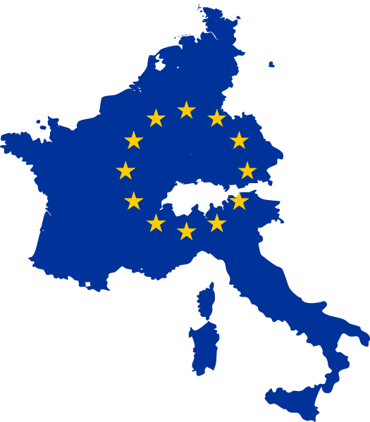 Europe Flag Map Eu Flag Map Www Imgkid The Image Kid - Europe Map With Flag (525x599)