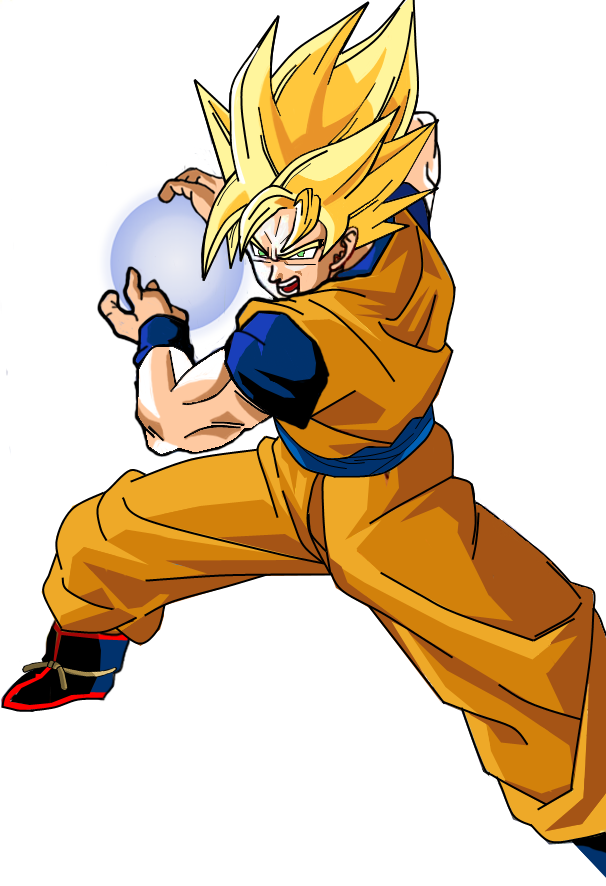 Kamehameha - - Super Saiyan Goku Kamehameha (606x886)