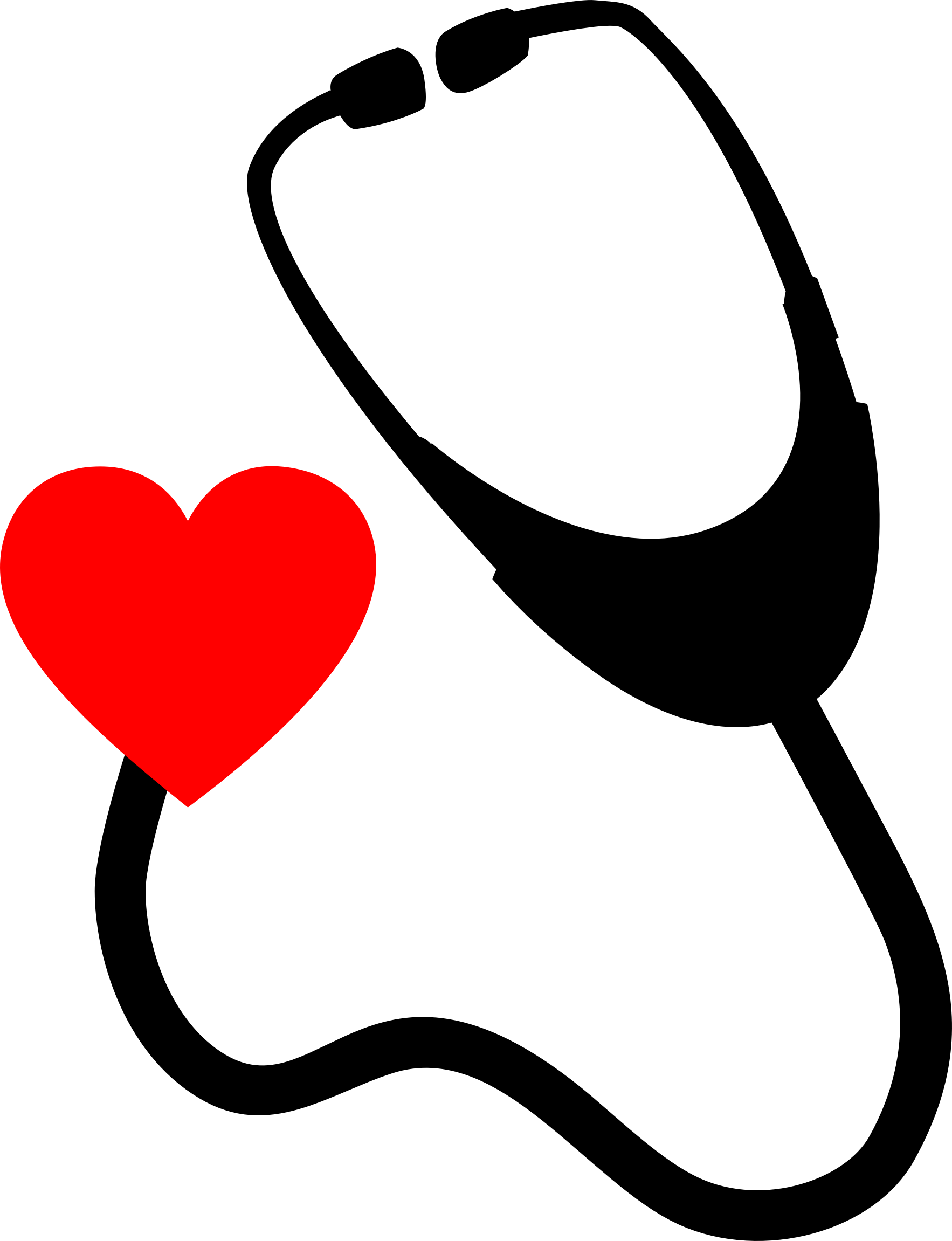 Heart Silver Cliparts 26, Buy Clip Art - Stethoscope Png Vector (1766x2302)