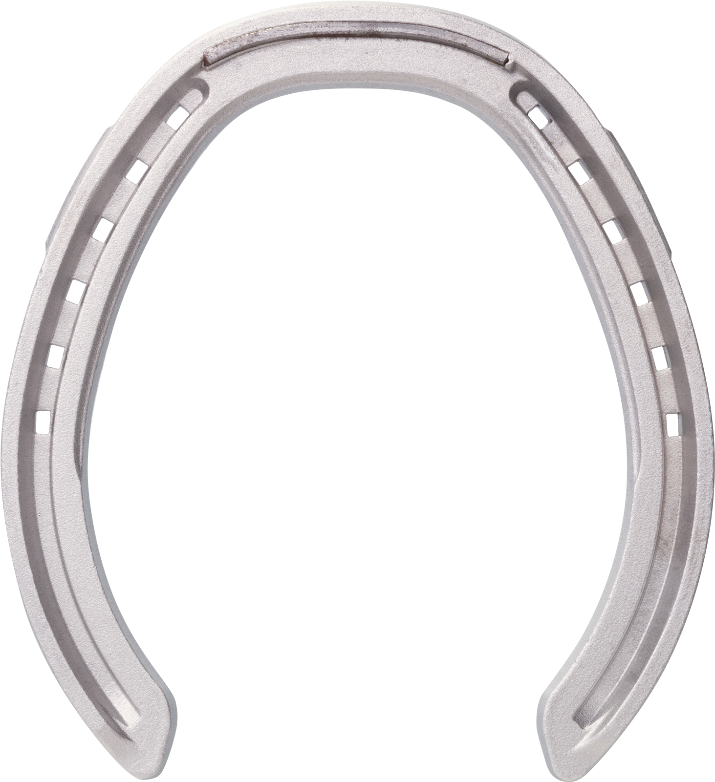 Croix Rapid Fullered Aluminium Horseshoe, Bottom View - Aluminium (2176x1600)