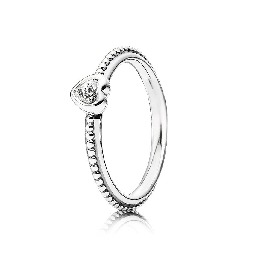 Modish Pandora The Top Sale Silver Heart Silver With - Pandora Rings Small Heart (1089x851)
