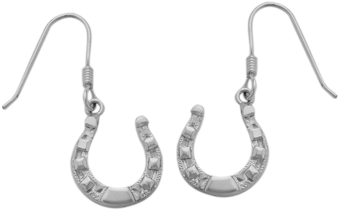 Vendor-unknown Collections Bar V Plated Horseshoe Dangle - Bar V Ranch Women's Horseshoe Silver Western Earrings (720x720)