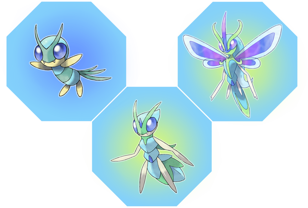 Water Starter By Hyshirey - Dragonfly Larvae Pokemon (1024x693)