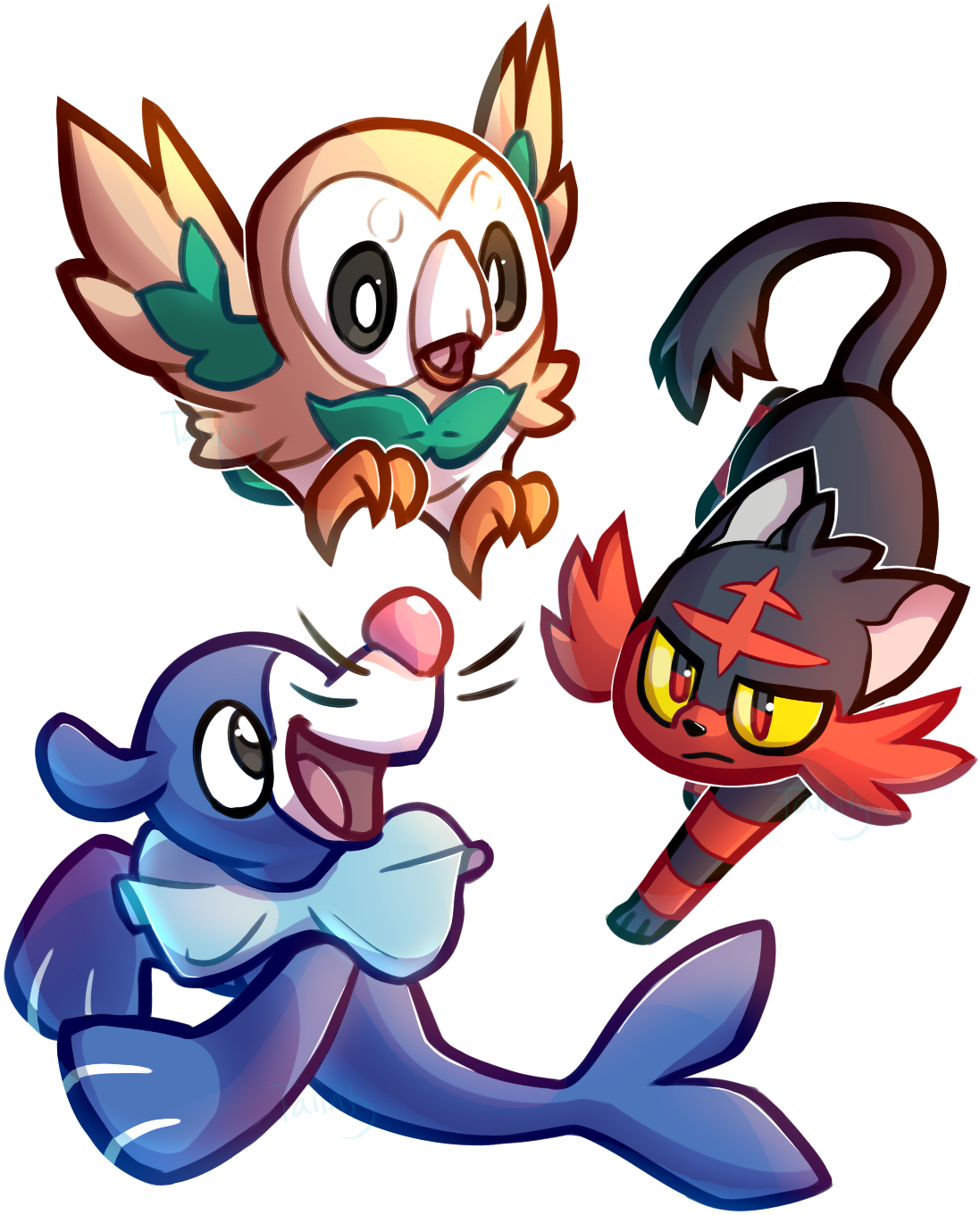 7th Gen Starters By Tawnysoup - 7th Gen Pokemon Starters (1166x1419)