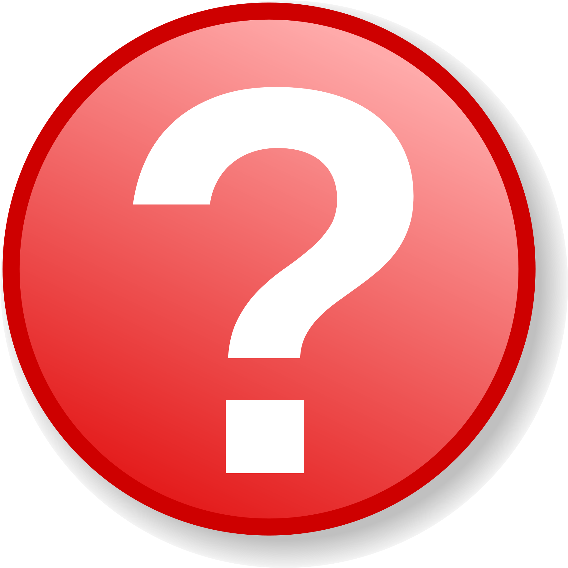 Filered Question Icon With Gradient Background - Info Icon (2000x2000)