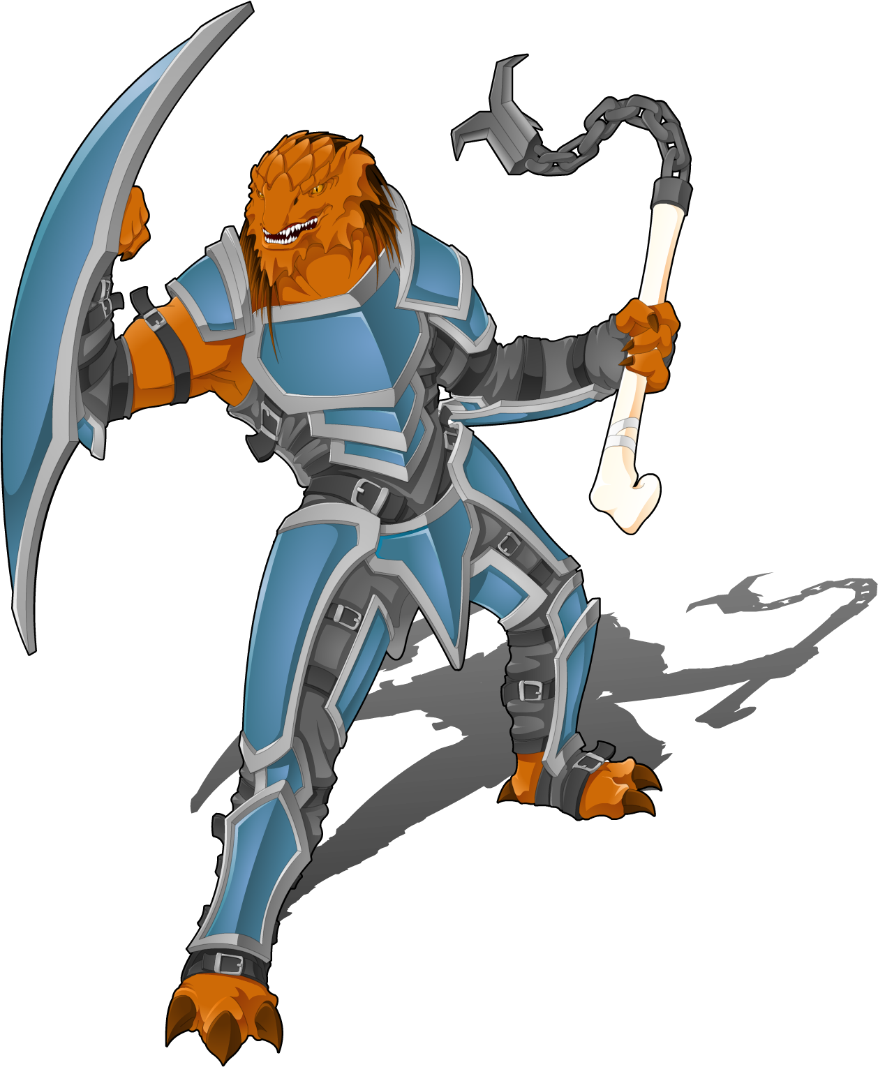 Warhammer Clipart Paladin - Dragonborn Paladin Png (1258x1529)