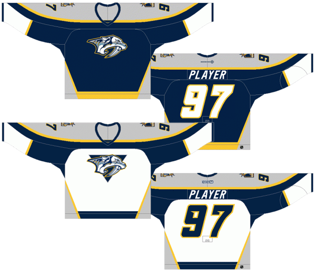 Nashville's Original Jerseys Come In The Second Last - Nashville Predators 2006 2007 (636x548)