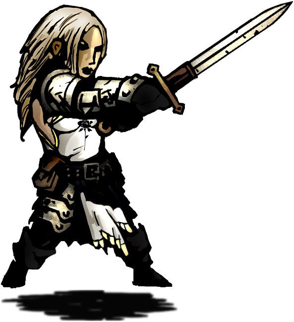 Warhammer Clipart Paladin - Darkest Dungeon Crusader Sprite (593x649)