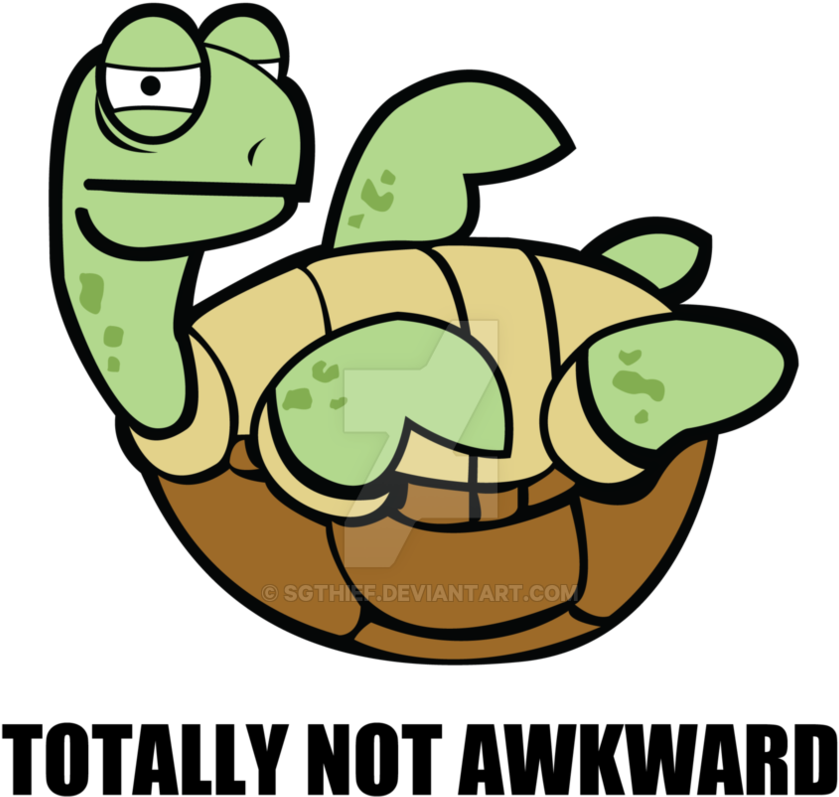 Awkward Turtle By Sgthief - Upside Down Turtle Meme (894x894)