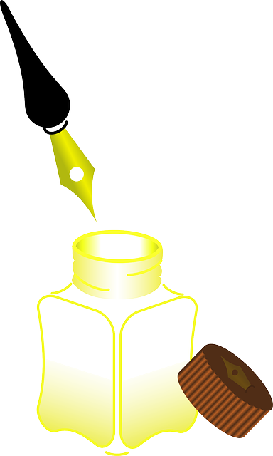 Ink Pen Ink, Filler, Pen, Fountain Pen, Nib, Pen Nib, - Pluma Con Tinta Png (384x640)