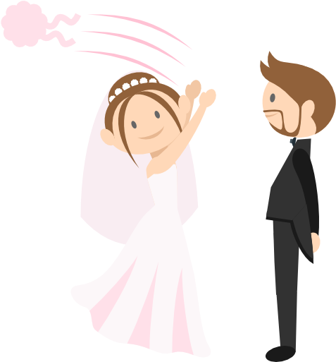 Romantic, Wedding Couple, Groom, Bride, People Icon - Wedding Couple Cute Png (512x512)