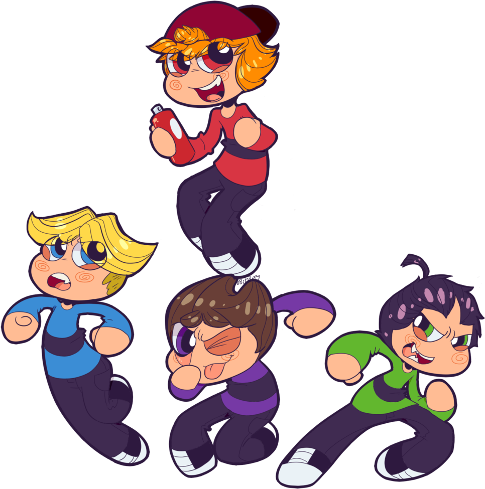 Snips And Snails And Puppy Dog Tails By 8bitpuppy - Rowdyruff Boys Blitz (1024x1024)