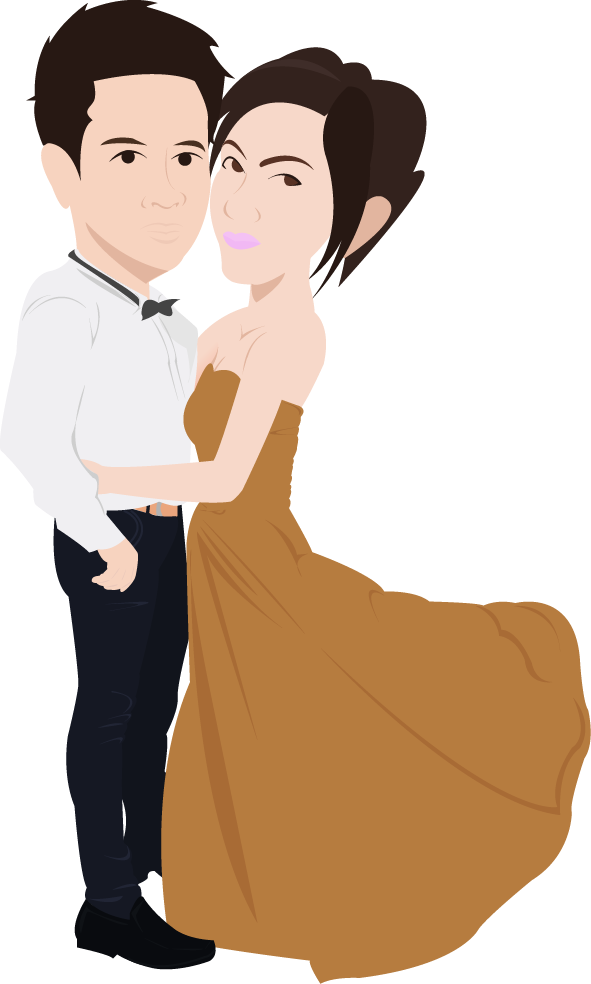 Pre Wedding Cartoon On Behance - Wedding (591x984)