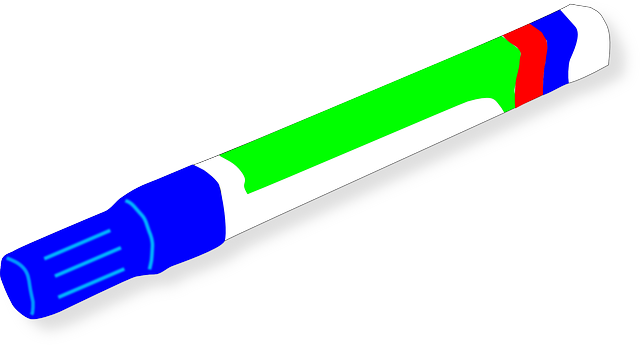 Office Marker, Felt Pen, Blue, Pen, Board Marker, Office - Marker Clipart (640x345)
