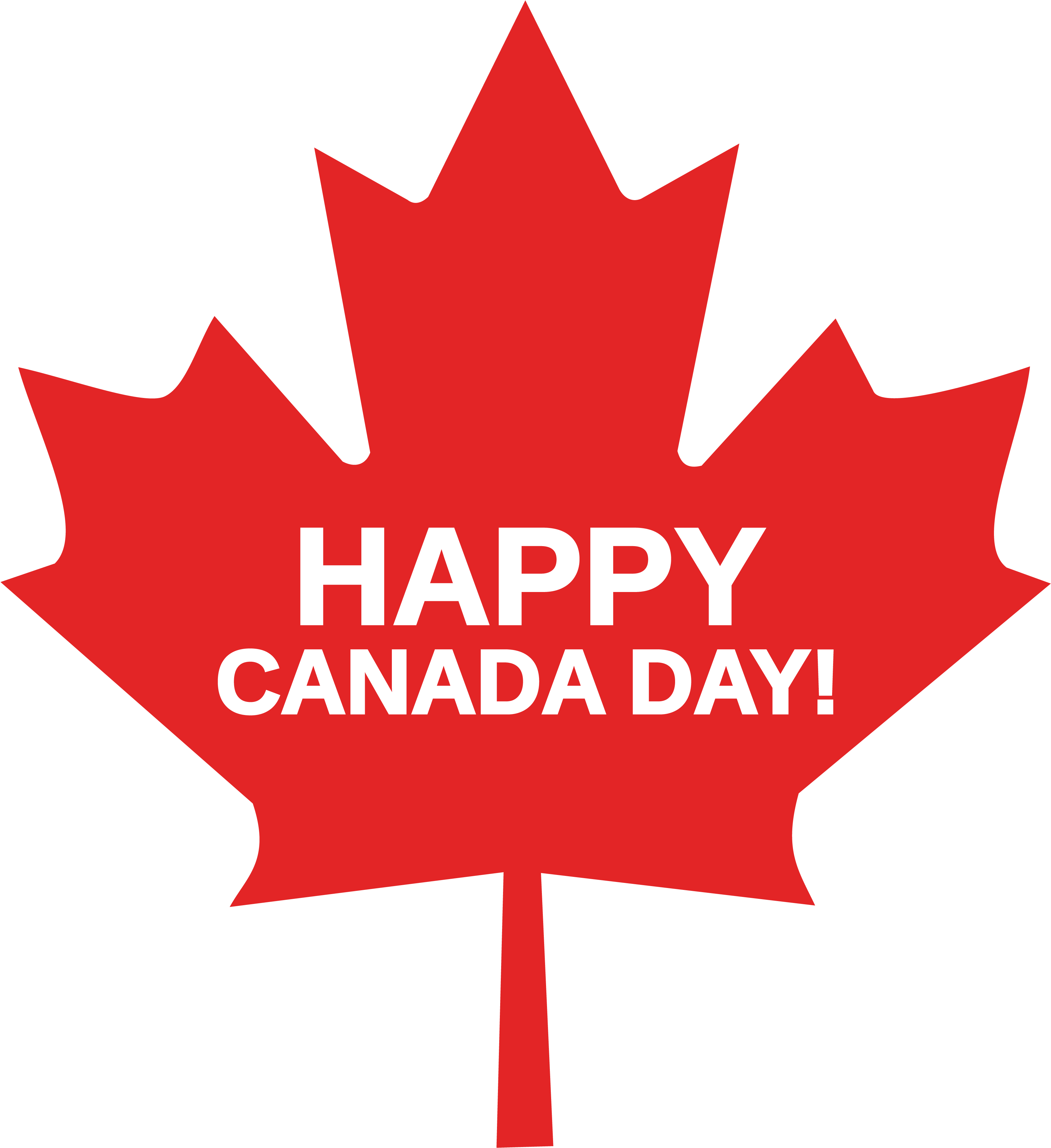 Free Clipart Of A Happy Canada Day Maple Leaf - Canada Flag Maple Leaf (4000x4000)