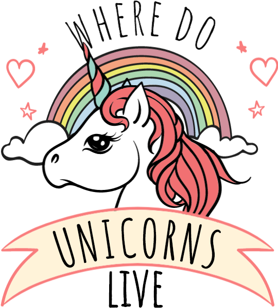 Where Do Unicorns Live - Cartoon (539x645)