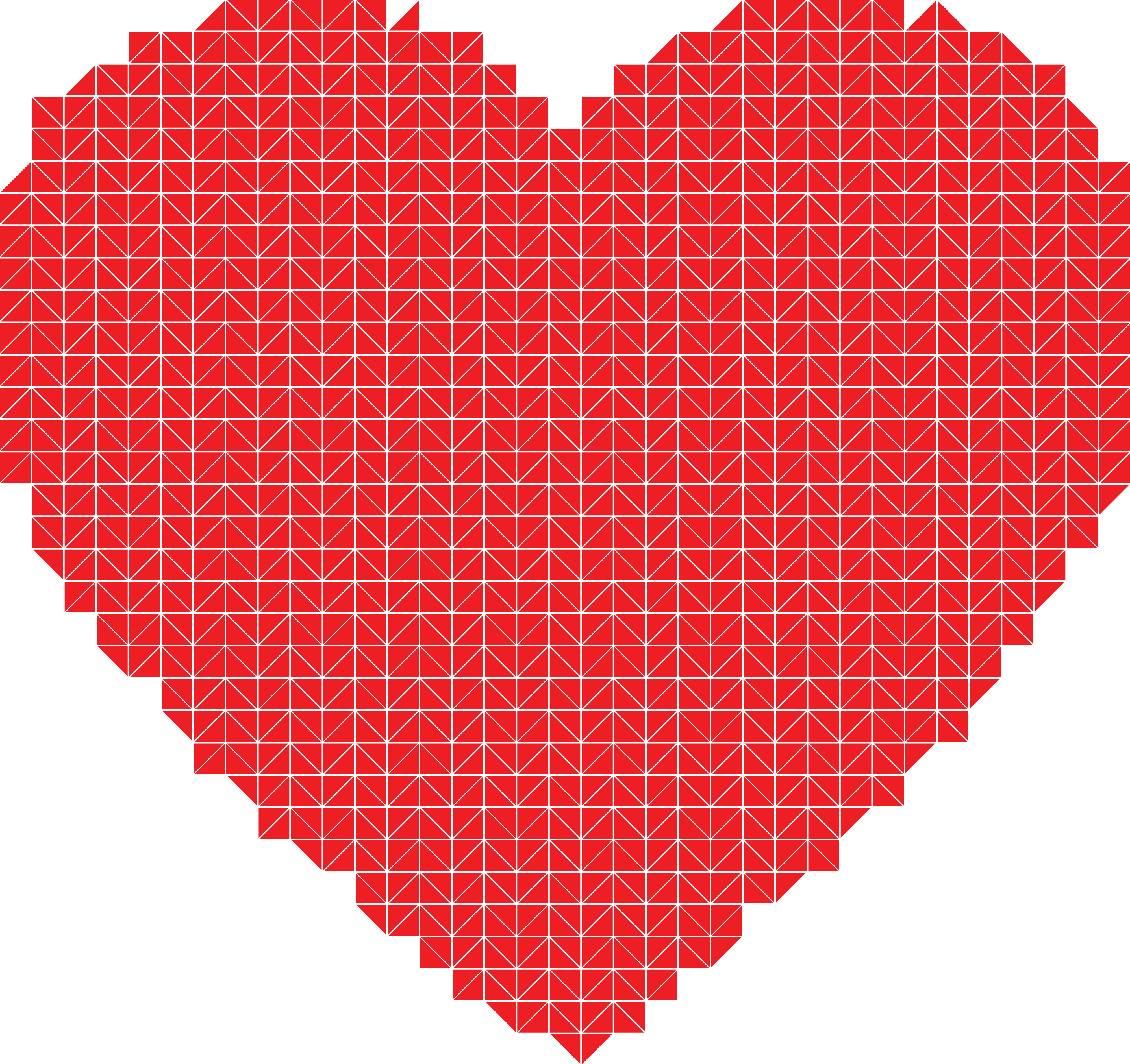 Free Clipart Of A Mosaic Heart In Red - Wool Heart (4000x3768)