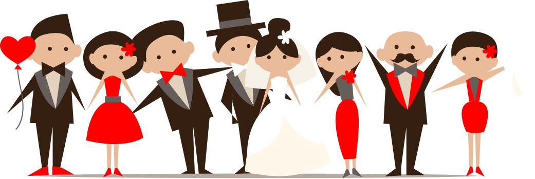 Before/after Wedding Parties - Bridesmaid Png (1041x348)