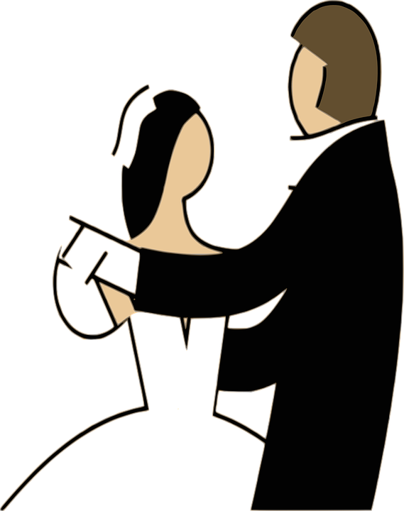 Free Wedding Clipart 13, - Clip Art Couple Dancing Silhouette Png (569x720)