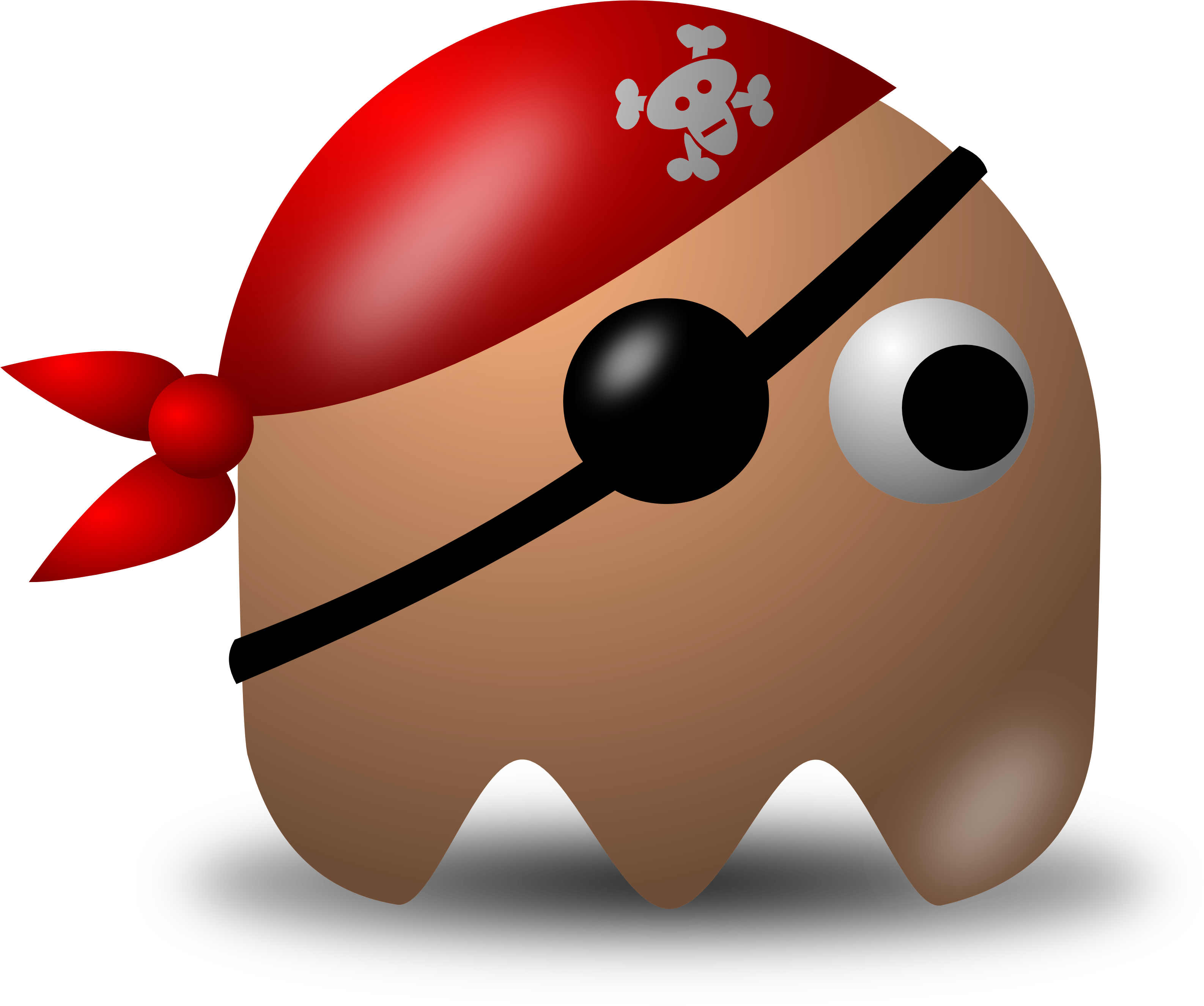 Avatar Pirate Character Wearing Eyepatch And Bandana - Funny Pacman (3200x2679)