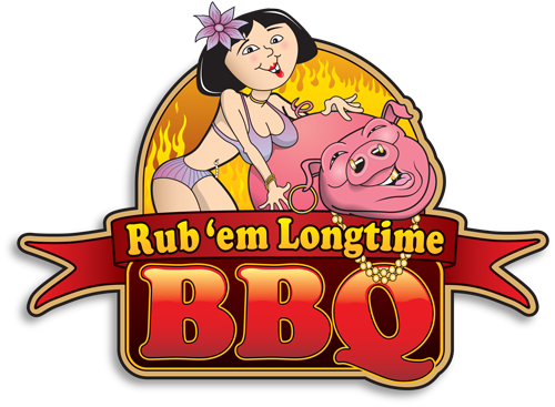 Rub'em Longtime Bbq - Cartoon (500x367)