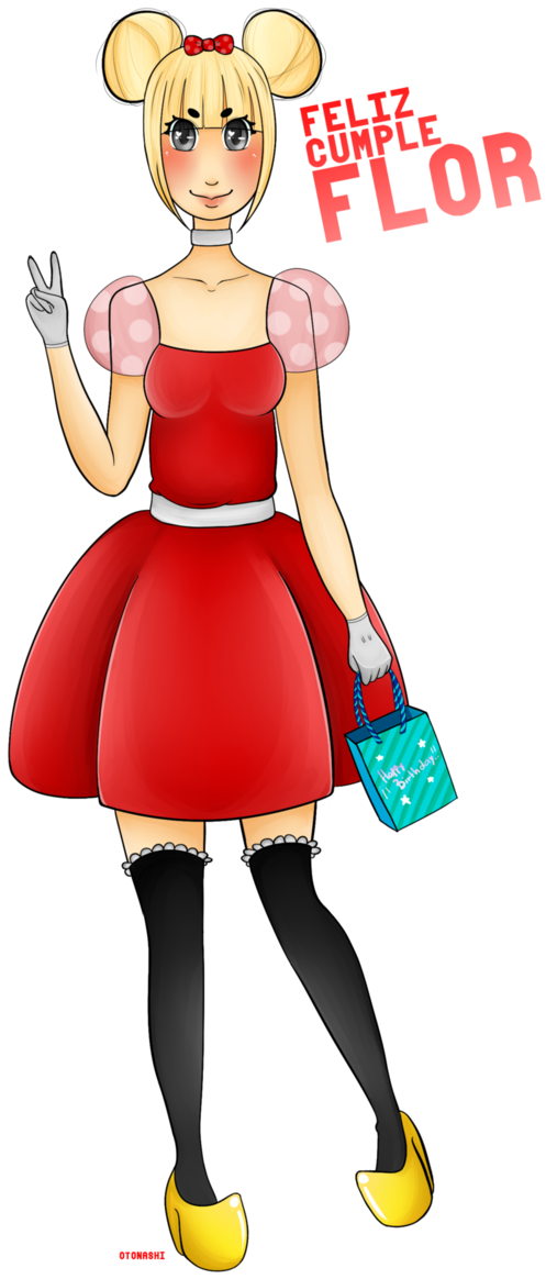 Feliz Cumple Flor By Sofyotonashi - Cartoon (640x1248)